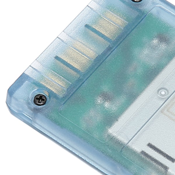 Storage Card Adapter Transparent Plug and Play Professionel Spillekonsol Hukommelseskortlæser til PS2 Blå