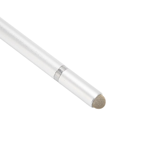 Stylus Penn Nøyaktig Posisjonering 3 i 1 Multifunksjonell Kapasitiv Stylus med 2 Fiber Nibber for Nettbrett Mobiltelefoner Sølv