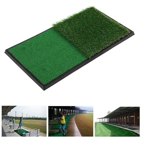 Golf Double Swing Pad Gummisål Golf Træningsmåtter Golf Slagmåtter Simulationsplæne