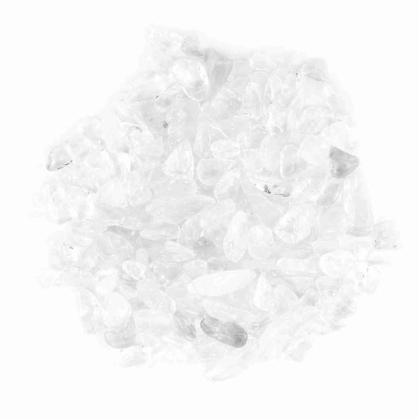 Tumblede Sten Chips Knuste Naturlige Krystal Kvarts Stykker (Hvid)