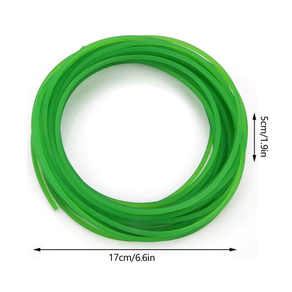 Grønn grov overflate PU Polyuretan Rund reim for drivtransmisjon (6mm*10m)