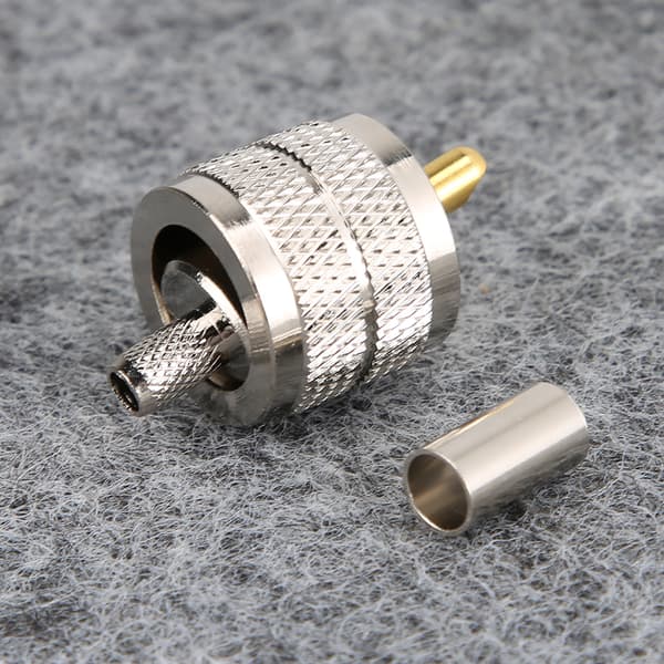 5 stk. UHF PL259 hanstik crimp coax-stik adapter RF-stik