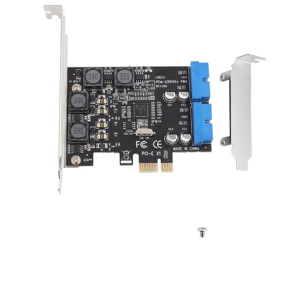 PCIE PCIExpress til Intern 2 Port 19Pin Header USB 3.0 Utvidelseskort med Lav Profil