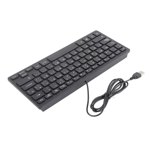 Kablet Mini Bærbart Spansk Tastatur USB-interface til Stationær Computer Ultratynd 78 Taster