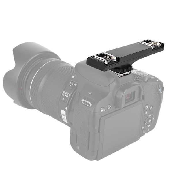 Högkvalitativ Ultralätt Dubbel Blixtskoadapter för SLR Kamera Videokamera (för SLR Kamera)