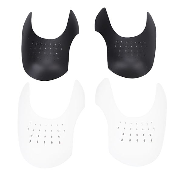 4 Par Skoinsatser Skydd Klippbara Minska Veck Sneakers Skor Skydd Formare Vit Svart