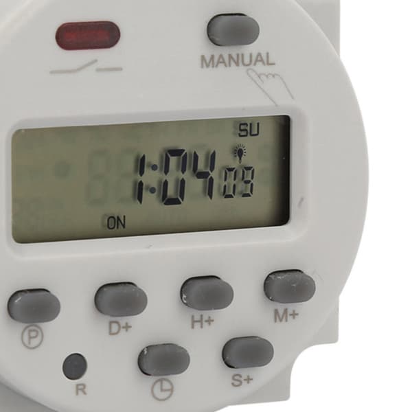 Liten typ 7 dagars programmerbar digital display timerbrytare 1S~168h 5VA (220V AC)
