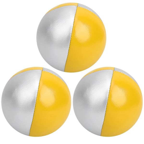 3 st Jugglingbollar i olika färger - Inomhusfritidssport, roliga pussel, pedagogisk leksak, gul/silver