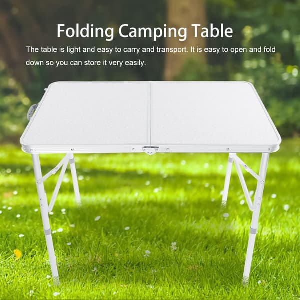 Foldbart Klapbord Skrivebord Camping Udendørs Have Picnic Aluminiumlegering