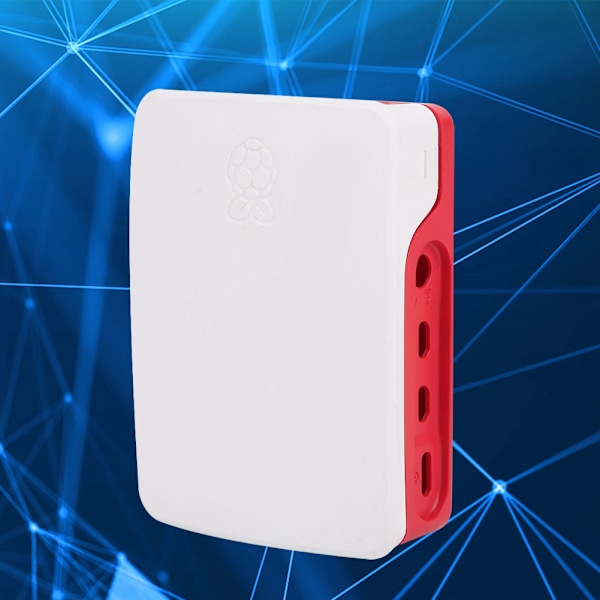 ABS-kotelo, suojakuori, napsautettava aukko, tarkka reikä, korroosionkestävyys Raspberry Pi 4B:lle (valkoinen punainen)