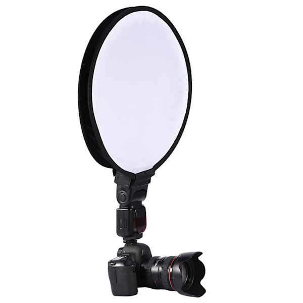 Mini Bærbar Rund Beauty Dish Speedlite Flash Diffuser Softbox (40cm)