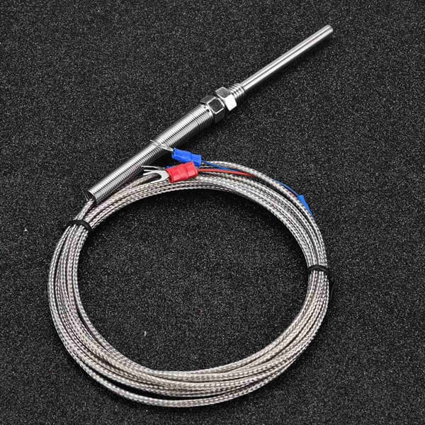M8 Gjenge PT100 Platinamotstand Termoelement 50mm Probe Temperatursensorledning 0-400℃ (3 m)