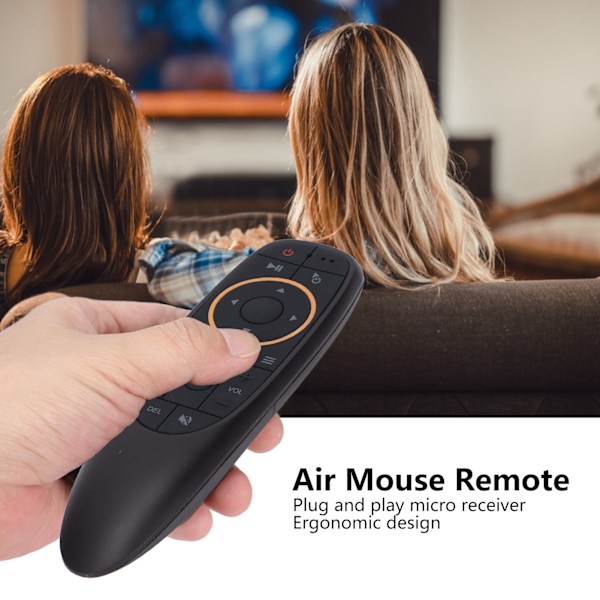 Luftmus med inbyggt gyroskop, Plug and Play, Ergonomisk design, Exakt kontroll, Fjärrkontrollmus för TV-dator