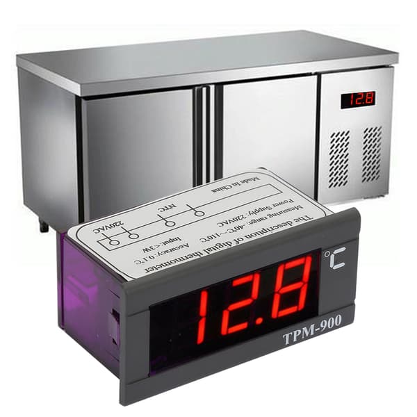 TPM‑900 220V Digital Temperaturregulator LED Panelmätare med Sensor Termostatregulator