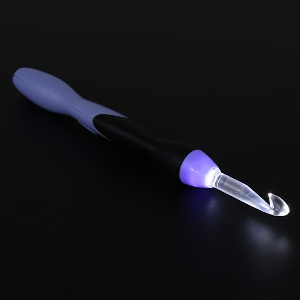 USB Laddningsbart LED-Upplyst Virknålssats Stickverktyg med Utbytbara Spetsar 2.5-6.5MM