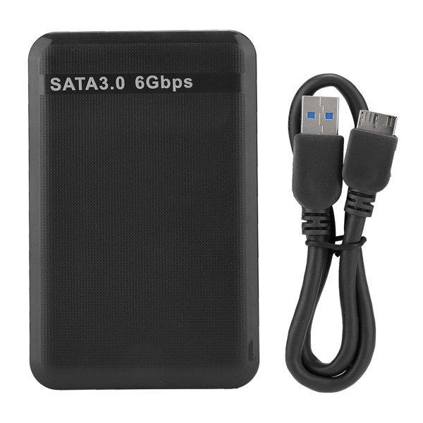 2.5 tommer USB3.0 SATA3.0 Høj Hastighed 6Gbps Mobilt Harddisk Kabinet Understøtter 6TB UASP Acceleration (Sort)