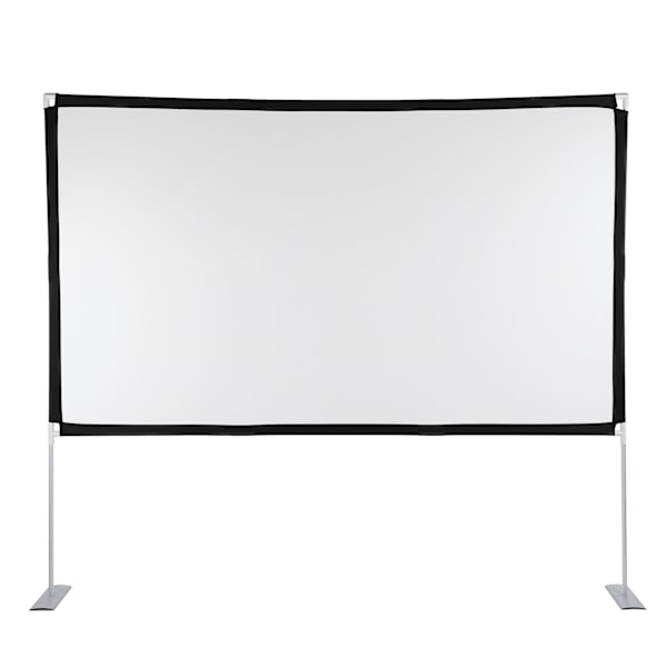 Bärbar Projektionsduk 4K HD 16:9 Vikbar Bakre Frontprojektionsgardin Skrynkelfri Med Stativ 100 tum