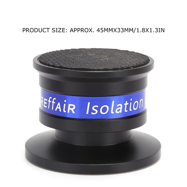 Preffair Isolationsfødder Pladespiller Audio Isolationspuder Spikes til CD/DVD Forstærker Sort
