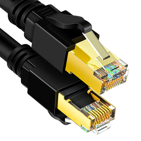 Cat 8 Nätverkskabel 40Gbps Hög Hastighet 2000MHz Dubbelskärmad 26AWG Cat 8 Ethernet-kabel för Laptop Router 10 Meter / 32.8 Fot
