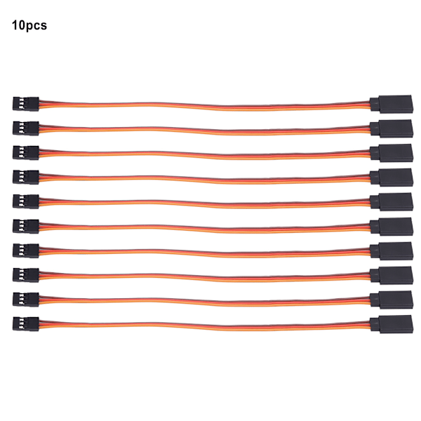 10 kpl JR Uros-Naaras Servo Jatkojohto Kaapeli RC Futaba500mm