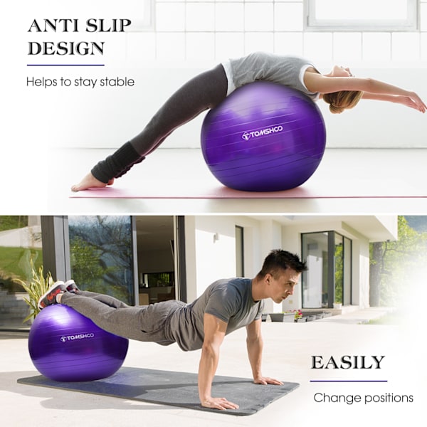 Joogapallo Räjähdyssuojattu Fitness-tasapainopallo Ilmapumpulla Pilates-joogaan