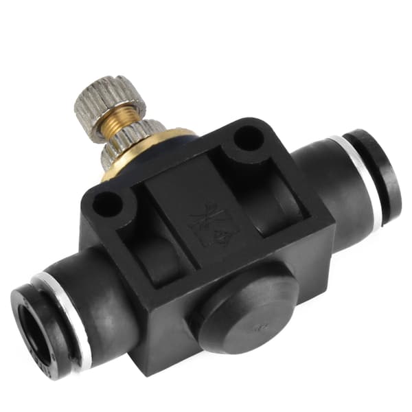 4/6/8mm Slange Luftstrømsregulator T Form Rør Pneumatisk Fittings Regulator Ventil (6mm)