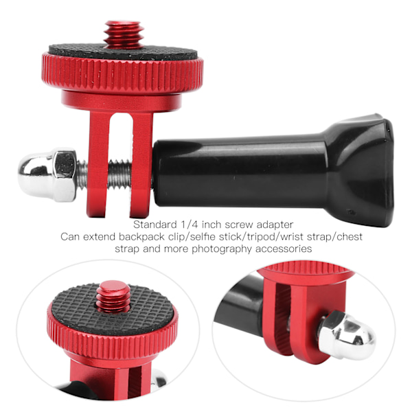 Kamerahållarfäste Adapter Aluminiumlegering Förlängningsarm Tillbehör för Insta360 ONE X/X2Red