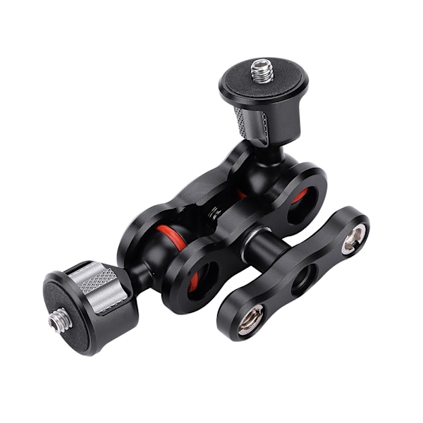 Multifunktionell Dubbel Kulhuvud Hot Shoe Magic Arm Mount Adapter Kamera Tillbehör