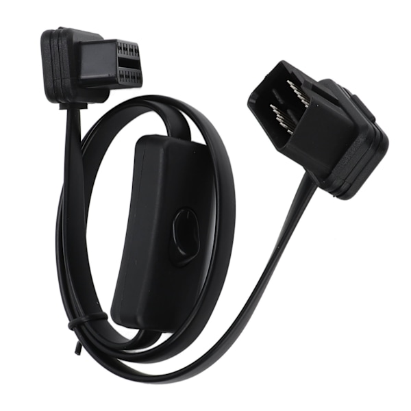 Sort Han 16 Pin Diagnostisk Fladt Kabel Adapter Konnektor Hun 8 Kerne OBD2 Forlængerkabel med Kontakt