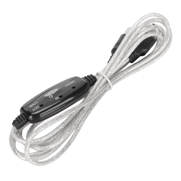 MIDI-USB-kaapeli, noin 2,2 jaardia pitkä, 16 kanavaa, USB PC -liitäntä, LED-virran sisääntulo- ja ulostulon ilmaisin, USB MIDI -kaapeli