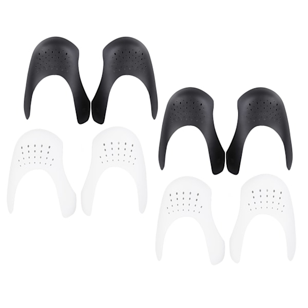 4 Par Skoinsatser Skydd Klippbara Minska Veck Sneakers Skor Skydd Formare Vit Svart