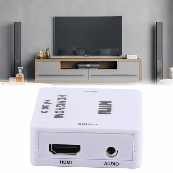 ABS Multifunksjon HDMI TIL HDMI Lyd Splitter Dekoder Konverter for TV Lydsystem Hvit