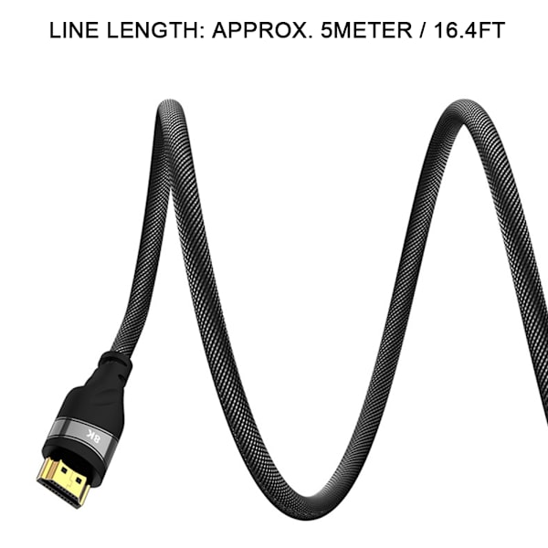 Fiber Optisk Kabel 3D Audio Video Ledning HDMI 8K HD 5-Meter til Computer TV til Skærm
