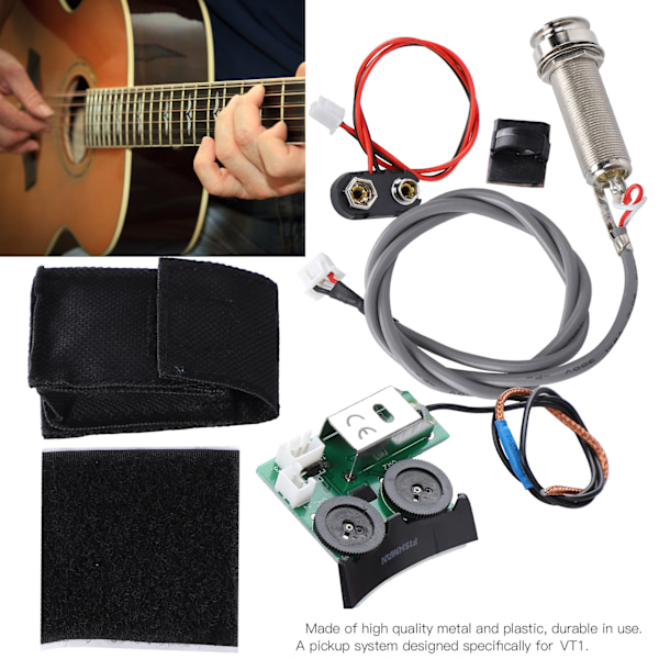 Akustisk gitarr pickup-system för VT1 Tail Nail Pickup EQ DIY gitarrtillbehör