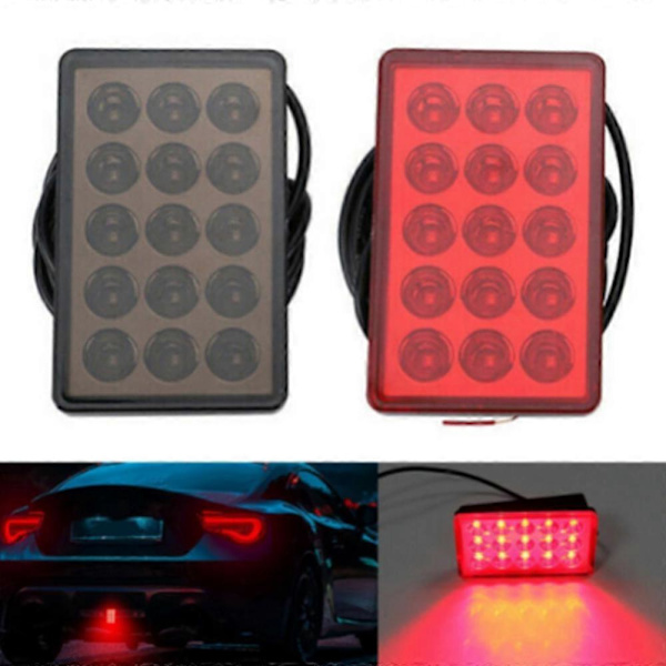 Nya Strobe F1-stil LED-broms- och positionsljus för bil motorcykel bakljus automatisk varning backljus säkerhetslampor DRL 12V