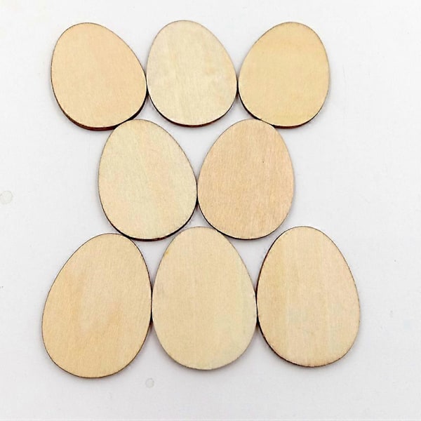 10 stk. 120 mm Ubehandlet Lindetræ Version Æggeform Malet Dekoration til Håndværk DIY Projekter