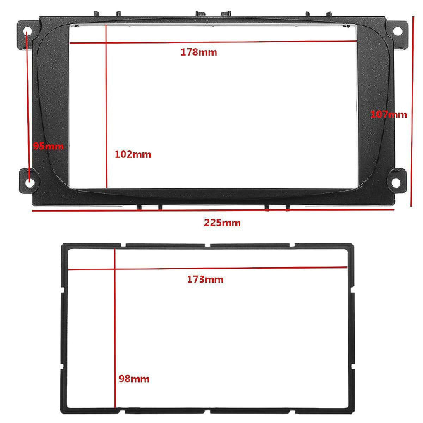 2 Din bil-dvd-radio ramme til Focus Ii C-max stereo panel instrumentbræt montering dobbelt Din fascia installationskit