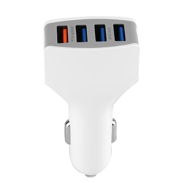 4-Port USB 3.0 Snabb Billaddare Quick Charge Blå LED med Smart IC ABS
