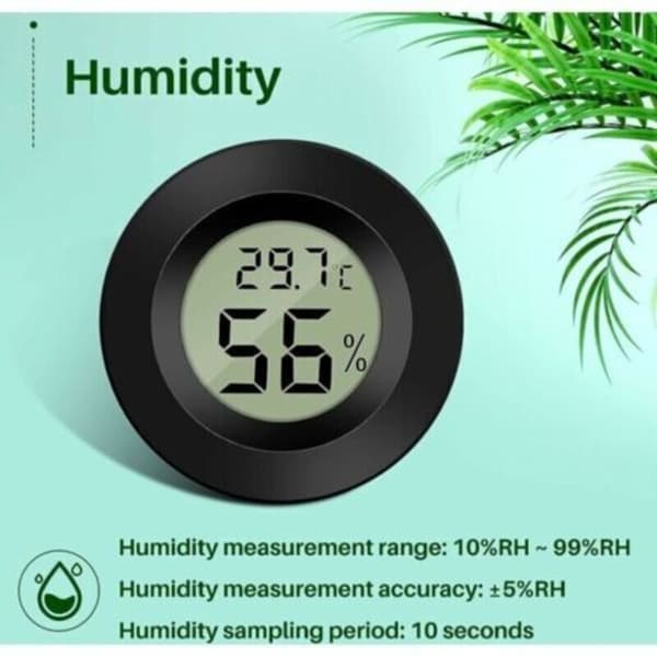 (6 STK - B) Mini digitalt LCD-termometer hygrometer temperatur fuktighet -50-70℃ 10%-99% RH bærbart termometer termohygrometerindikator