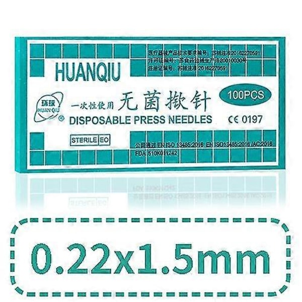 Sterila Huanqiu Öronakupunkturnålar Pressnålar Aurikulära Akupunkturnålar 0.25*1.3mm av Tryckknapp Pressnål