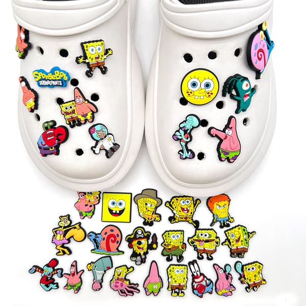 SpongeBob SquarePants-serien PVC myke sko blomstersko spenne hull sko dekorative spenne sko ornamenter