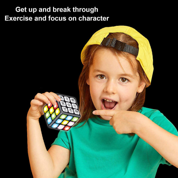 Light Up Cube Toy 5 Elektronisk hjerne- og minnespill Leke for jenter i alderen 6 7 8 9 10-12 år og oppover ferie- eller bursdagsgaveidé for barn Jenter
