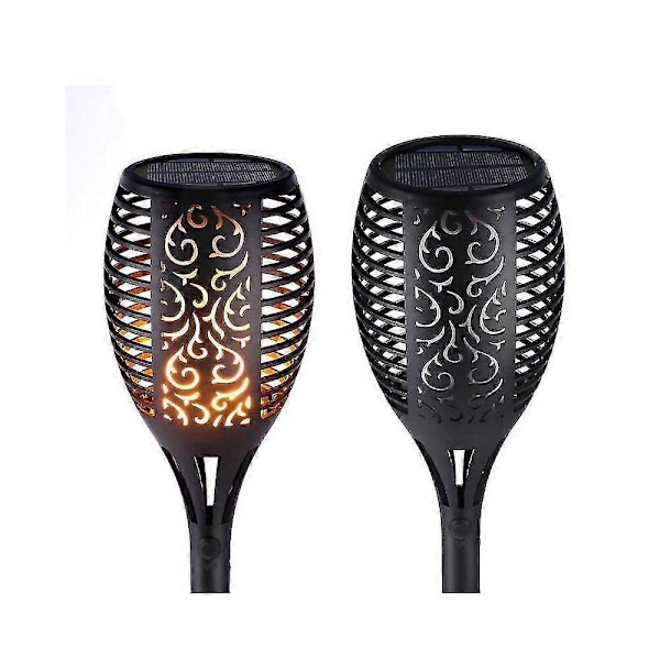 Solcelle Flammelys Havefakler Solcellelys Fakler Solcelle Flammer Led Solcelle Fakkel Solcellelys Havebelysning Automatisk Til/Fra (1 stk)