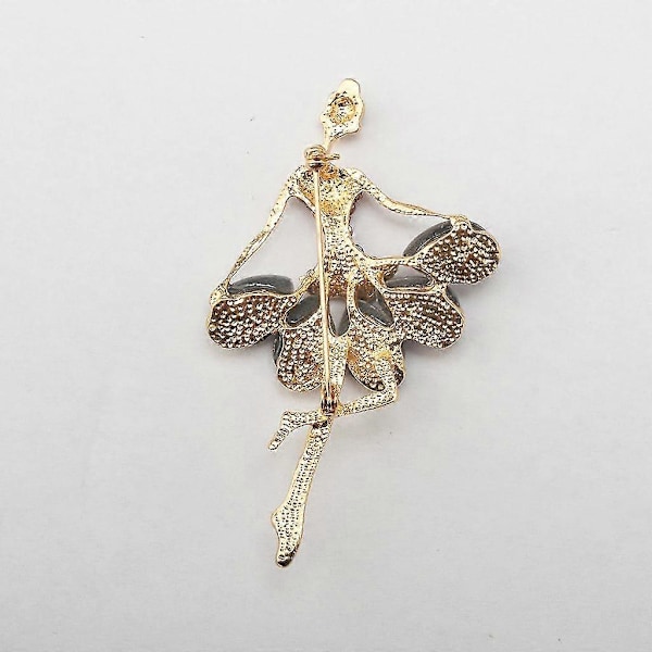 Charm Lovely Crystal Julbalettflicka Brosch Nål Kläddekoration
