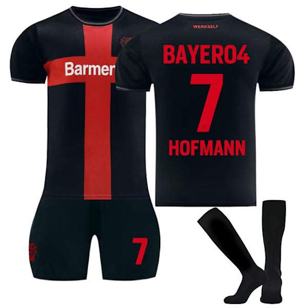 2324 Europacup Leverkusen Hjemme Fotballdrakt Nr. 7 HOFMANN Fotballdraktsett