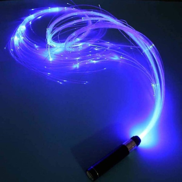 Led Fiber Optic Whip Dans Space Whip Super Bright Light Up 360 Swivel För dansfester Ljusshower Musikfestivaler Purple Light