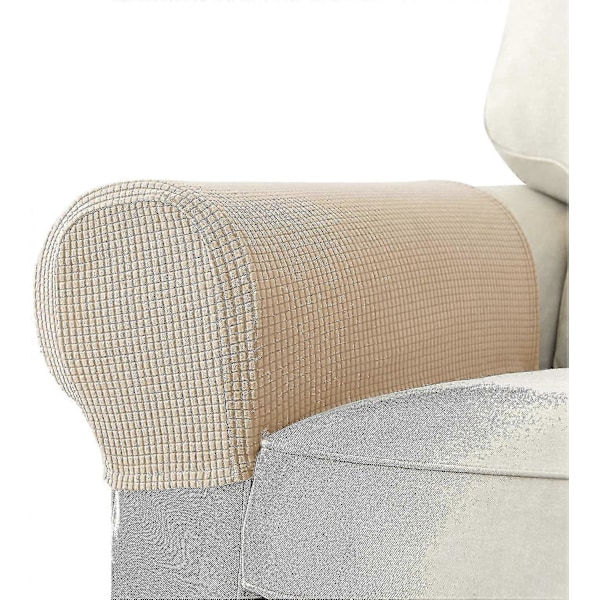 Soffa Armstödsskydd Stretch Armstödsskydd Kappor För Fåtölj, Kamel