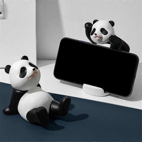 Panda Mobiltelefonhållare Små Ornament Skrivbord