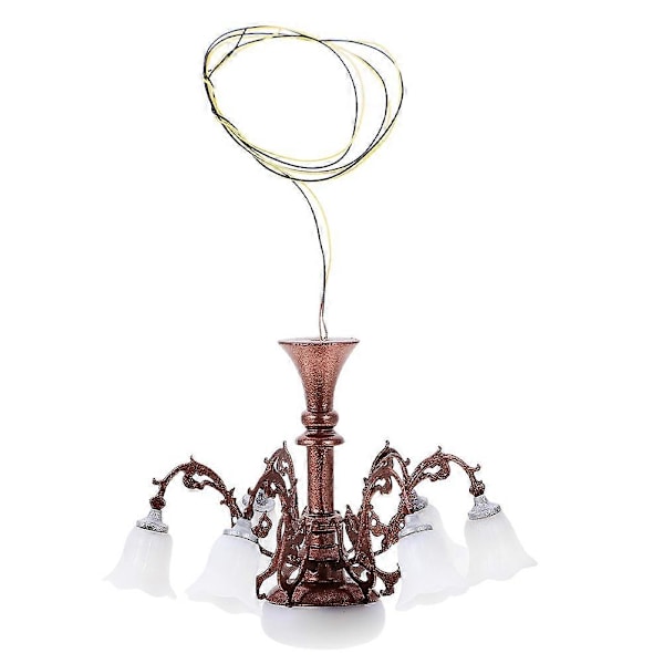 Miniatyr Modell Lysekrone Lite Hus Taklampe Sandbord Taklampe Modell