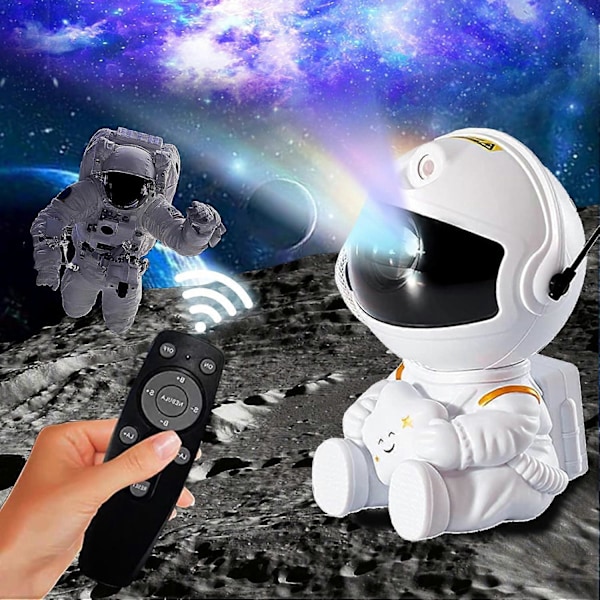 Astronaut Galaxy Projektor, Stjerneprojektor Galaxy Lys, Astronaut Natlys